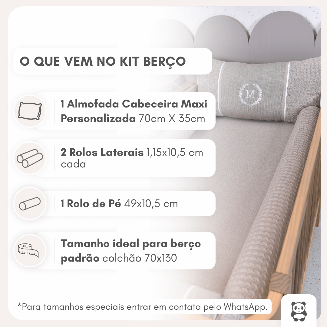 Kit berco tricot rolinho